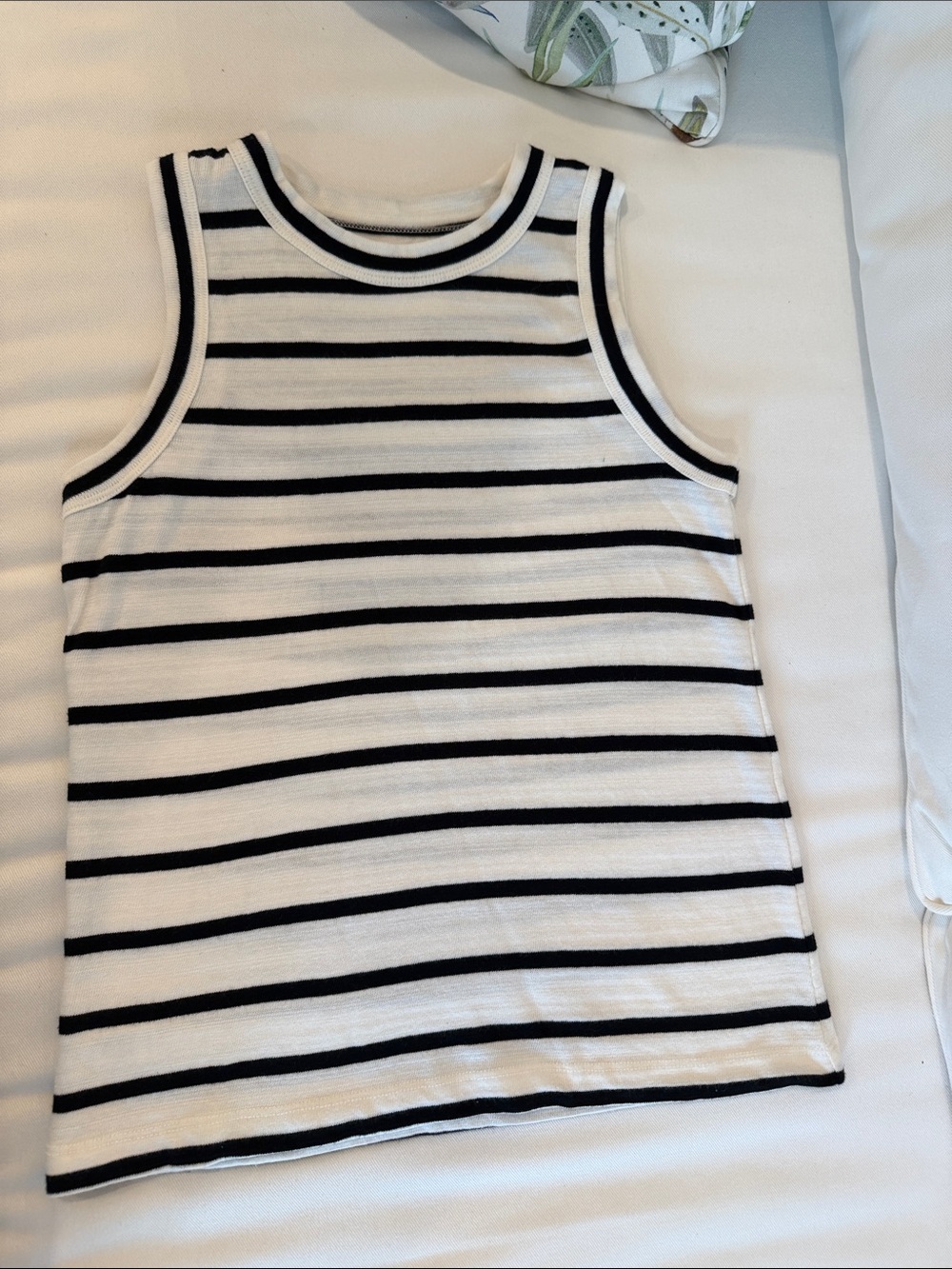 LOFT Navy and White Striped Tank